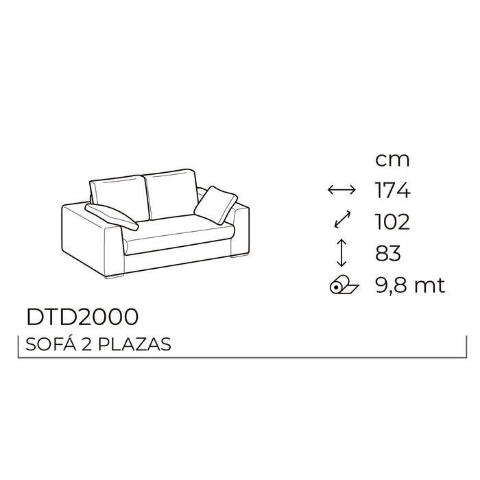 sierra sofá 2 plazas