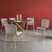 silla de comedor love soft de metal y terciopelo
