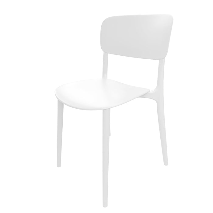 silla liberty de plástico blanco interior y exterior