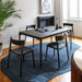 silla skin de plástico negro interior y exterior
