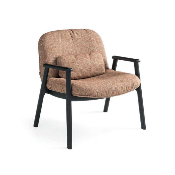 Sillon Baltimora tela kalix rojo base madera