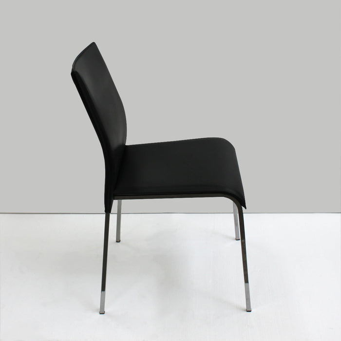 set de 3 sillas easy cuero negro