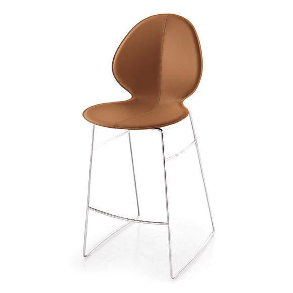 banco basil bajo de cuero para cocina