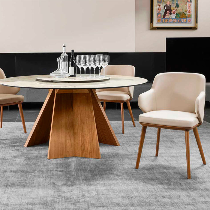 silla foyer de madera con brazos