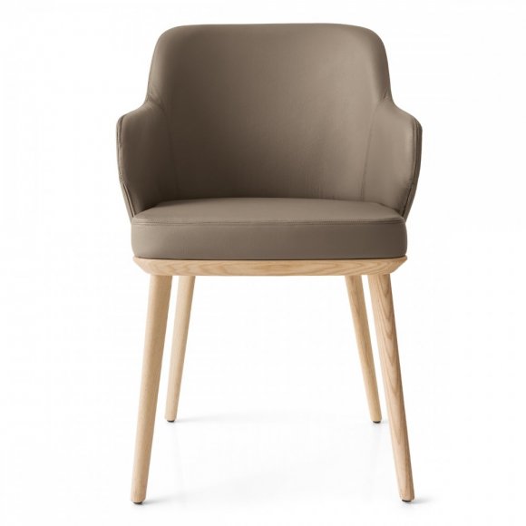 silla foyer de madera con brazos