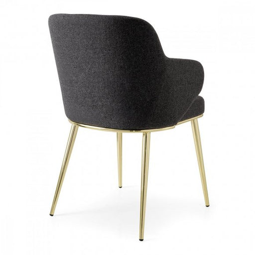 silla foyer de metal con brazos