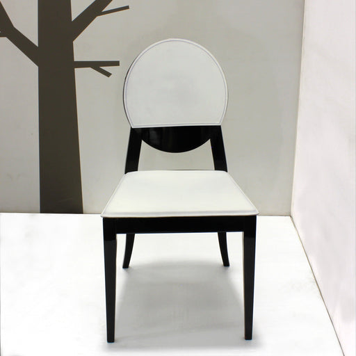 set de 2 sillas deja vu cuero blanco