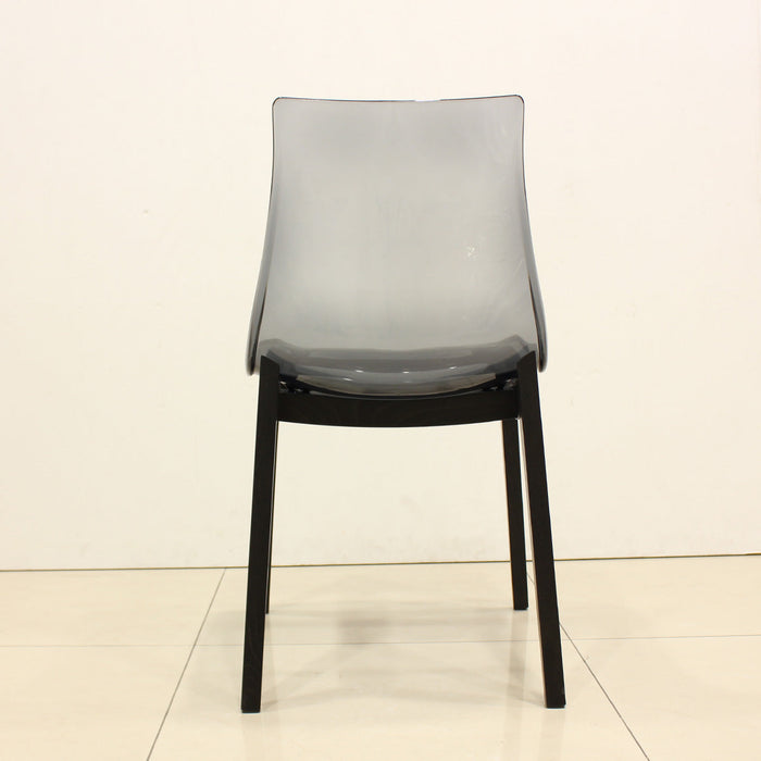 set de 2 sillas led grafito / humo