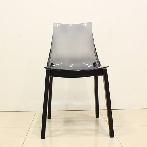 set de 2 sillas led grafito / humo