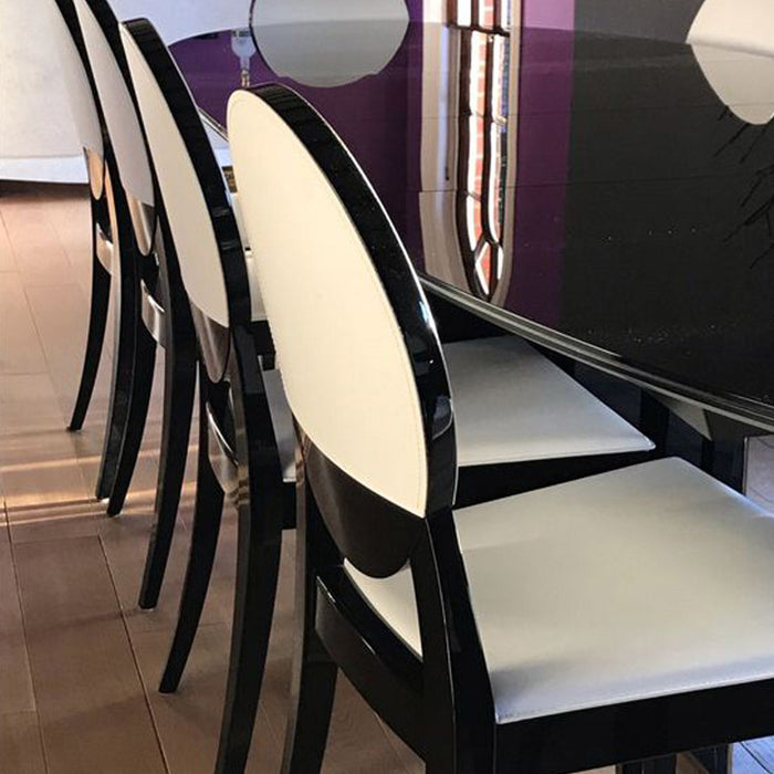 set de 2 sillas deja vu cuero blanco