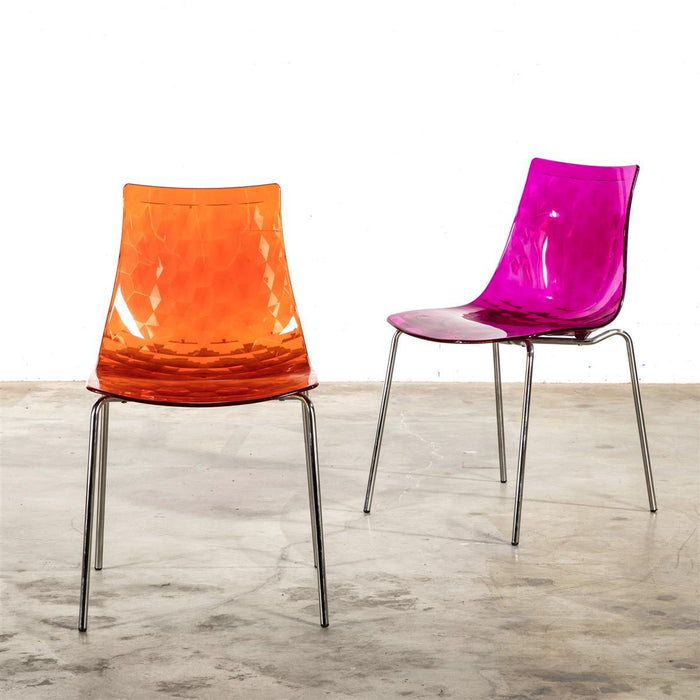 set de 6 silla ice naranja