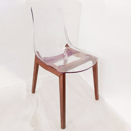 set de 2 sillas led transparente