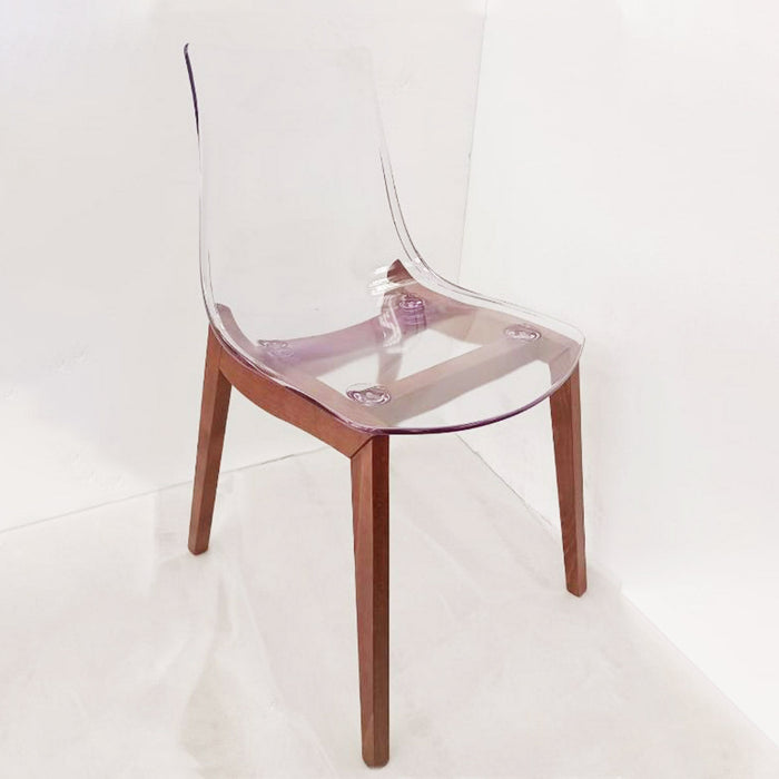 set de 2 sillas led transparente